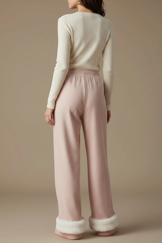 Pantalon Japonais Rose Ample Molletonné Oreilles Mignonnes - vue 2