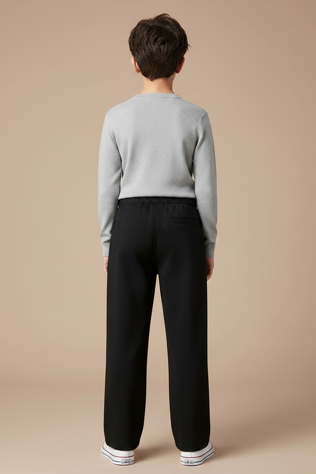 Pantalon Japonais Noir Ample Décontracté Garçon - Molleton - vue 2
