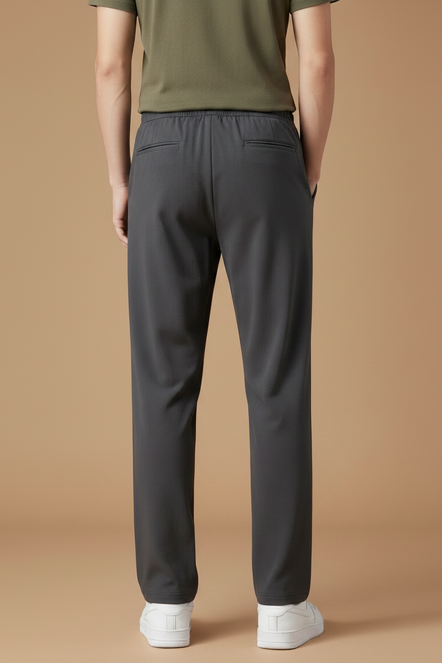 Pantalon Japonais Homme Taille Elastique Coton - Gris Polyester - vue 2