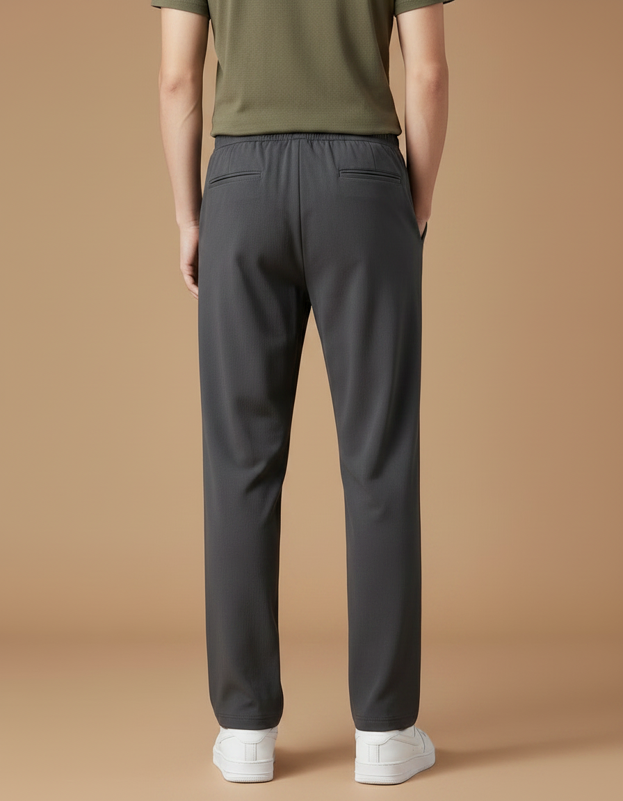 Pantalon Japonais Homme Taille Elastique Coton - Gris Polyester - vue 2