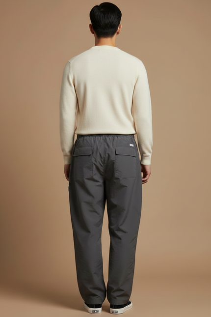 Pantalon Japonais Gris Ample Cordon Respirant - Polyester - vue 2