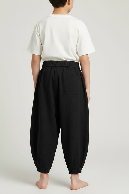 Pantalon Japonais Noir Bouffant Coton Enfants - vue 2