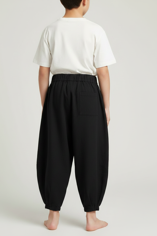 Pantalon Japonais Noir Bouffant Coton Enfants - vue 2