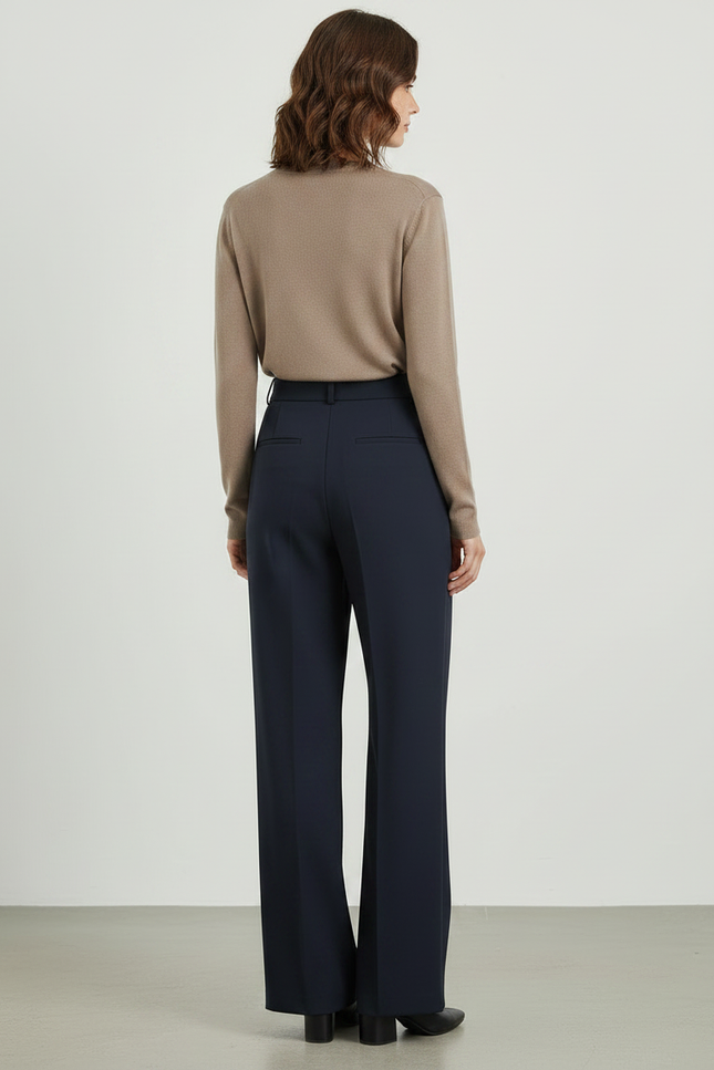 Pantalon Japonais Marine Ample Fluide Élégant Femme - Viscose - vue 2