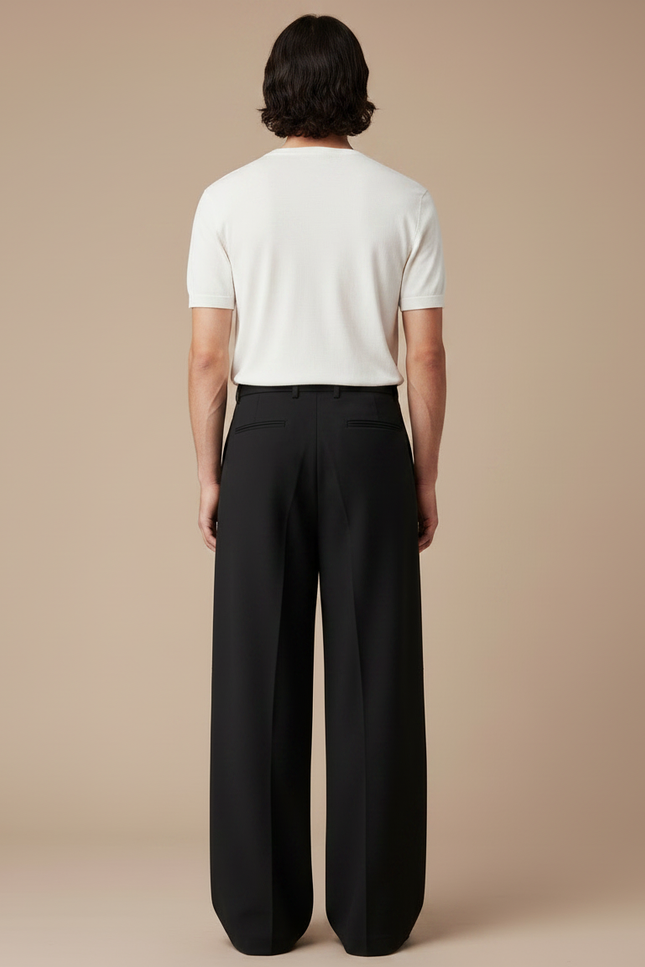 Pantalon Japonais Homme Noir Ample Hakama - Polyester - vue 2