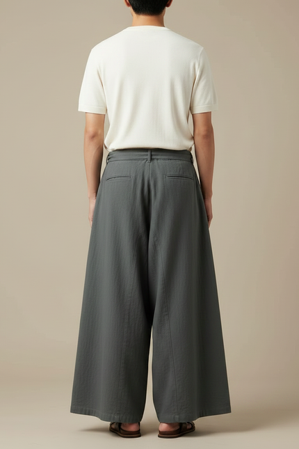 Pantalon Jupe Japonais - Kaki Lin - vue 2
