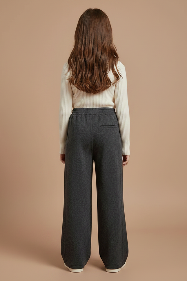 Pantalon Japonais Gris Ample Molleton Chaud Confortable - vue 2