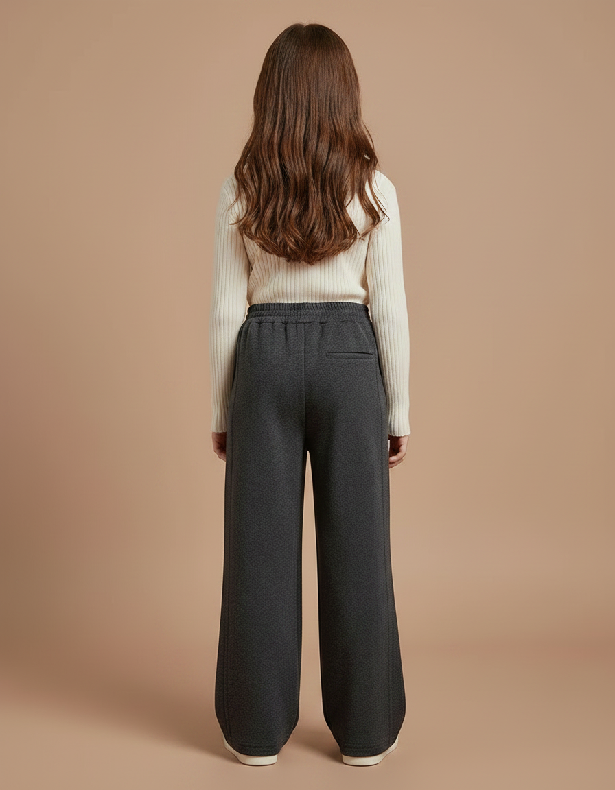 Pantalon Japonais Gris Ample Molleton Chaud Confortable - vue 2