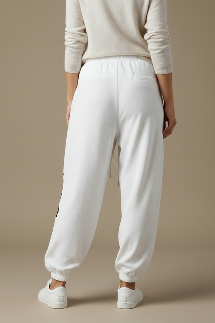 Pantalon Japonais Blanc Ample Molleton Imprimé Anime - vue 2