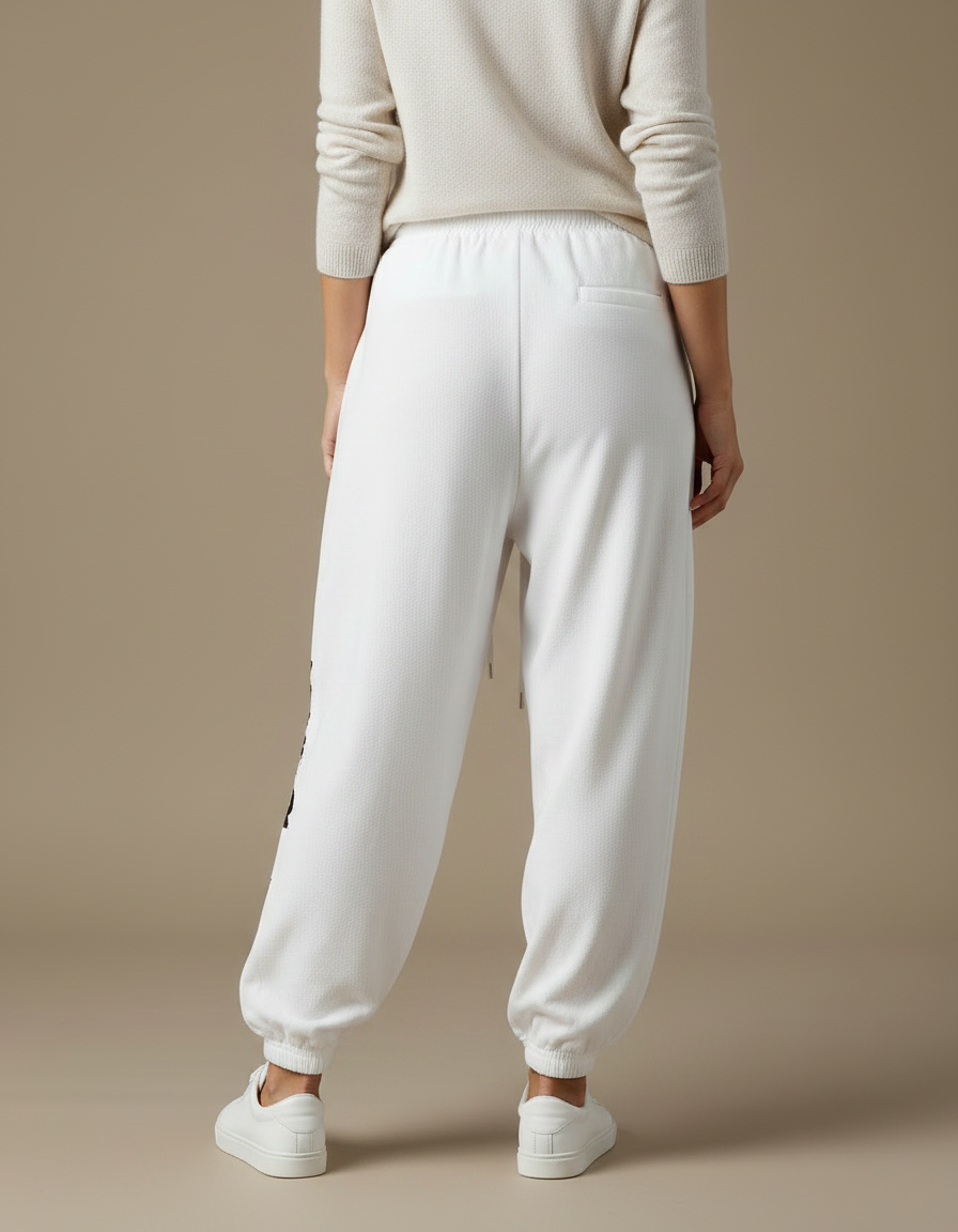 Pantalon Japonais Blanc Ample Molleton Imprimé Anime - vue 2