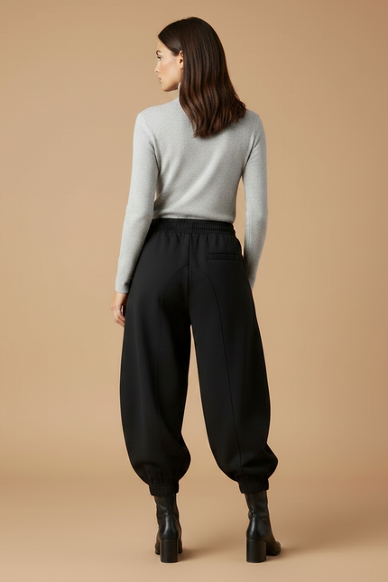 Pantalon Japonais Noir Ample Imprimé Anime - Molleton - vue 2