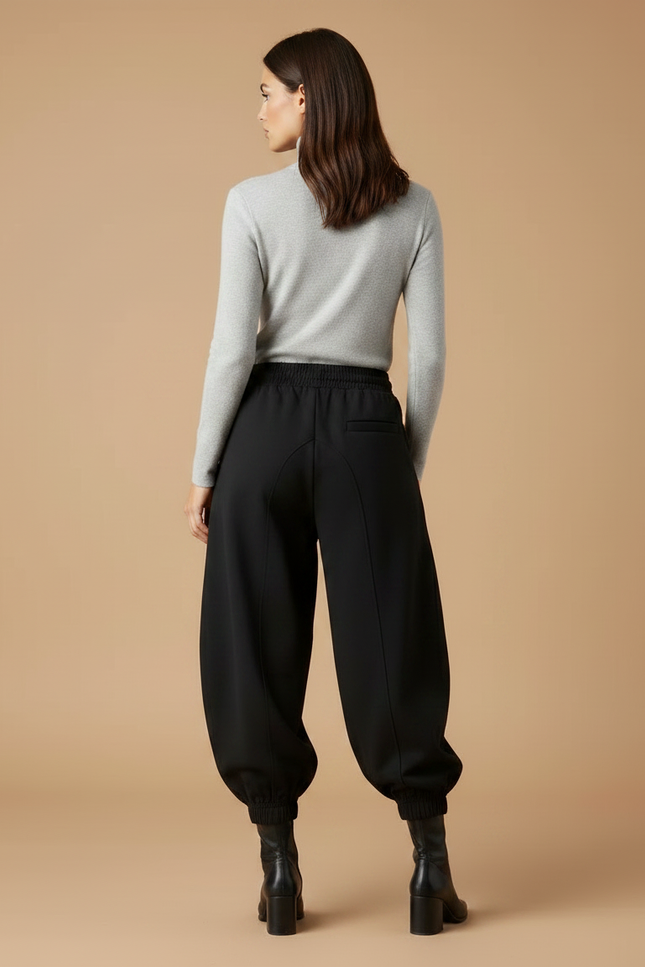 Pantalon Japonais Noir Ample Imprimé Anime - Molleton - vue 2