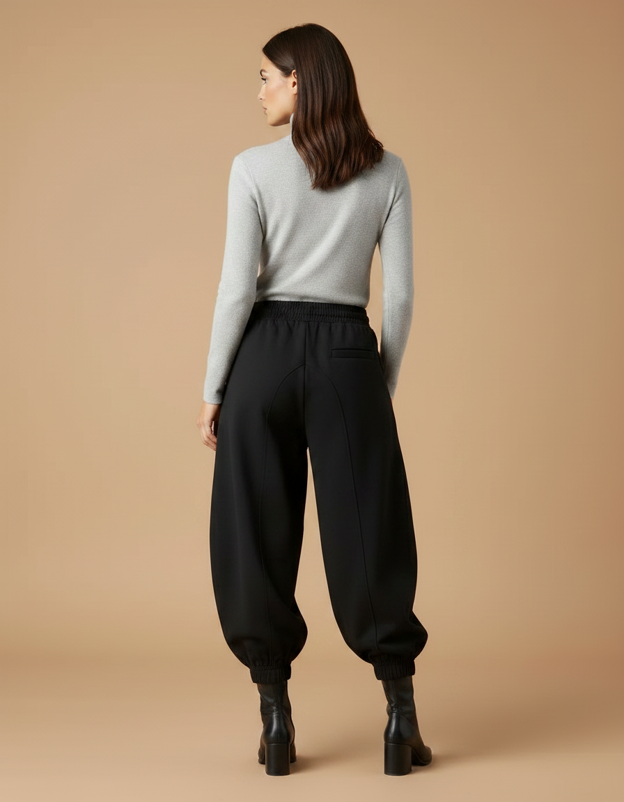 Pantalon Japonais Noir Ample Imprimé Anime - Molleton - vue 2