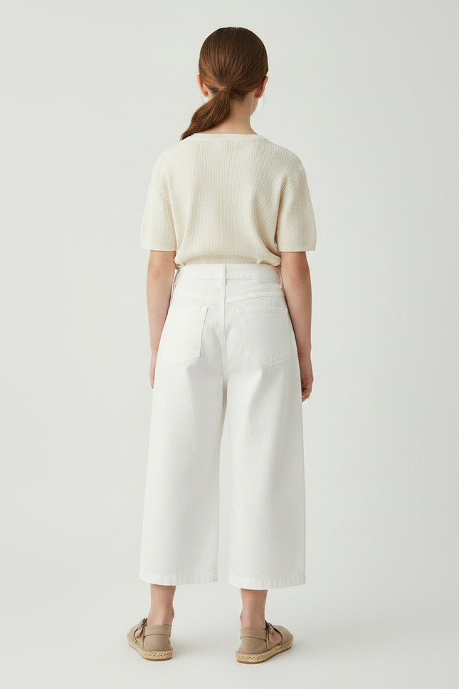Pantalon Japonais Blanc Cassé Ample Coton Culotte - vue 2