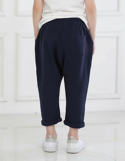 Pantalon Japonais Femme Bleu Marine
