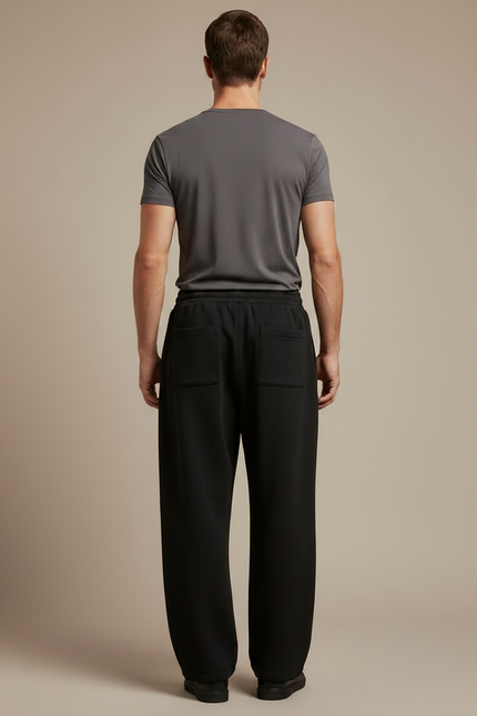 Pantalon Japonais Noir Ample Sakura Streetwear Homme - Molleton - vue 2