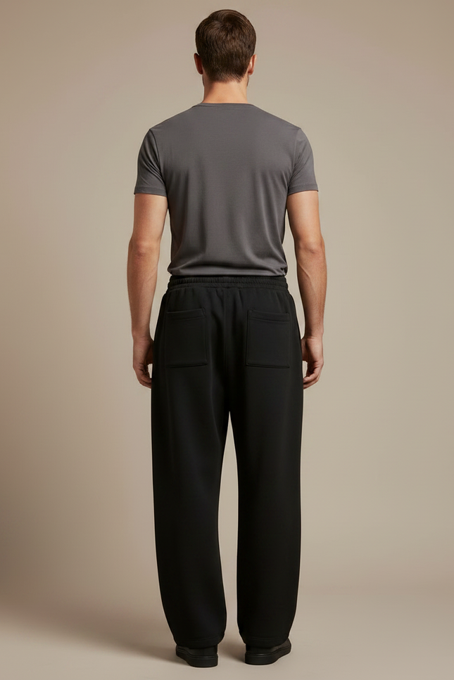 Pantalon Japonais Noir Ample Sakura Streetwear Homme - Molleton - vue 2