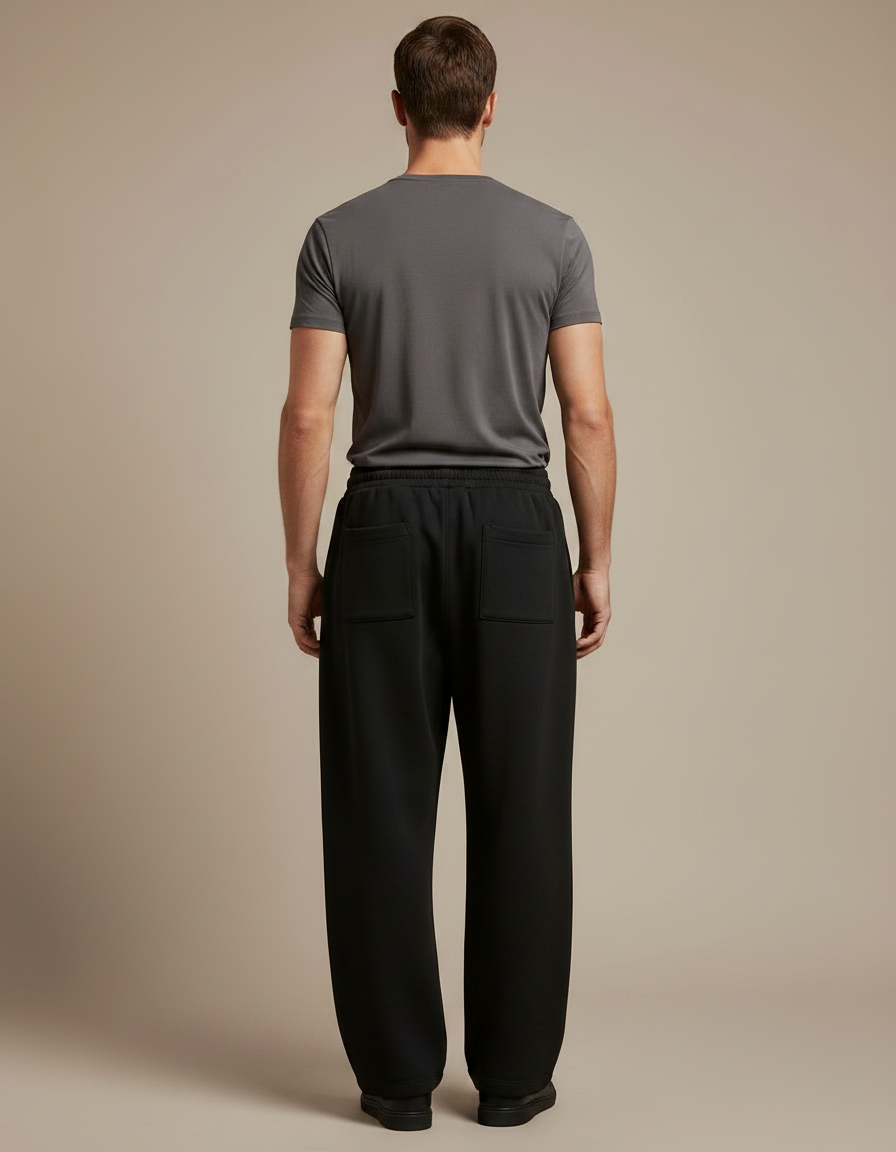 Pantalon Japonais Noir Ample Sakura Streetwear Homme - Molleton - vue 2