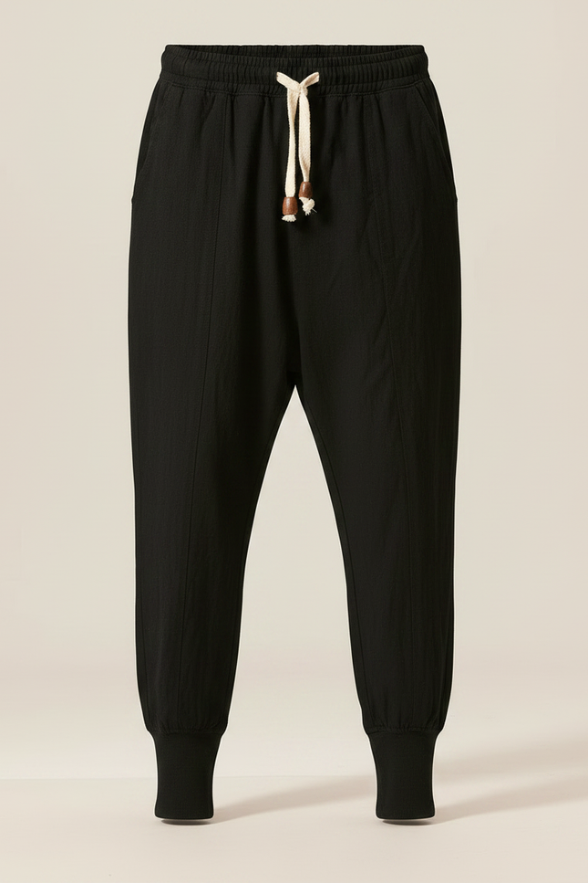 Sarouel Japonais Homme - Noir Lin - vue 3