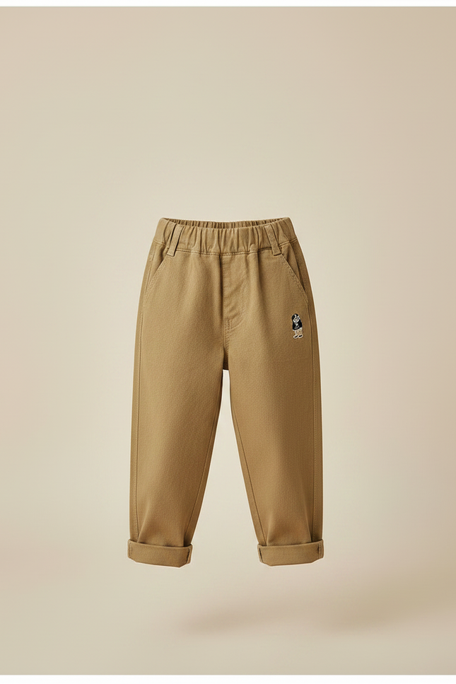 Pantalon Japonais Marron Ample Coton Brodé Enfant - vue 3
