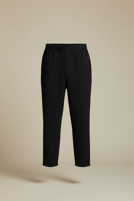 Pantalon Japonais Noir Plissé Ample Homme Décontracté - Polyester - vue 3