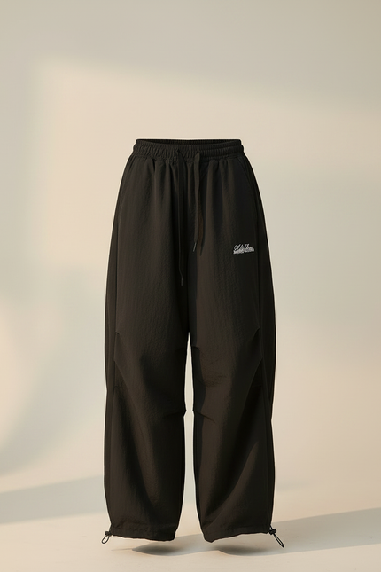 Pantalon Japonais Noir Ample Décontracté Fluide Femme - Polyester - vue 3