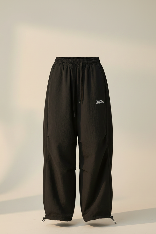 Pantalon Japonais Noir Ample Décontracté Fluide Femme - Polyester - vue 3