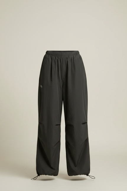 Pantalon Japonais Cargo Noir Ample Décontracté Oversize - Polyester - vue 3