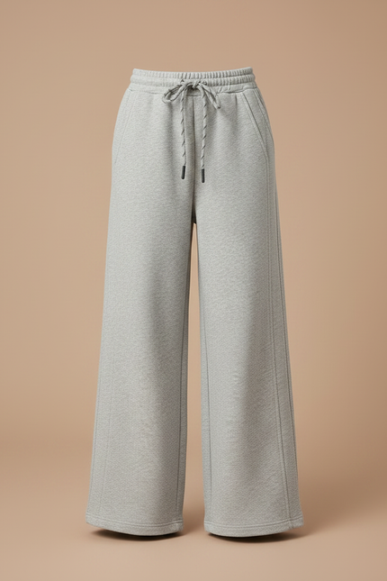 Pantalon Japonais Gris Ample Cordon Décontracté Enfant - Molleton - vue 3