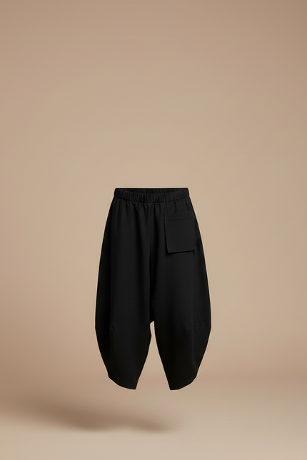 Pantalon Japonais Noir Ample Harem Coton Garçon - vue 3