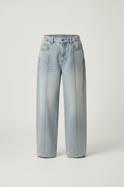 Pantalon Japonais Denim Ample Bleu Clair Enfant - Jean - vue 3