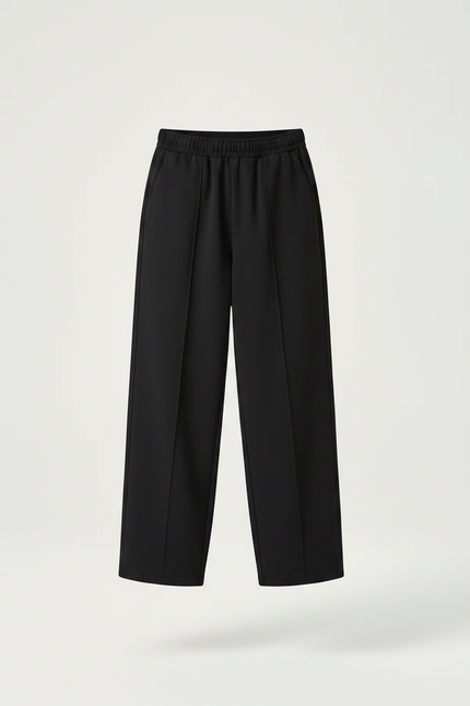 Pantalon Japonais Noir Ample Décontracté Garçon Minimaliste - Molleton - vue 3