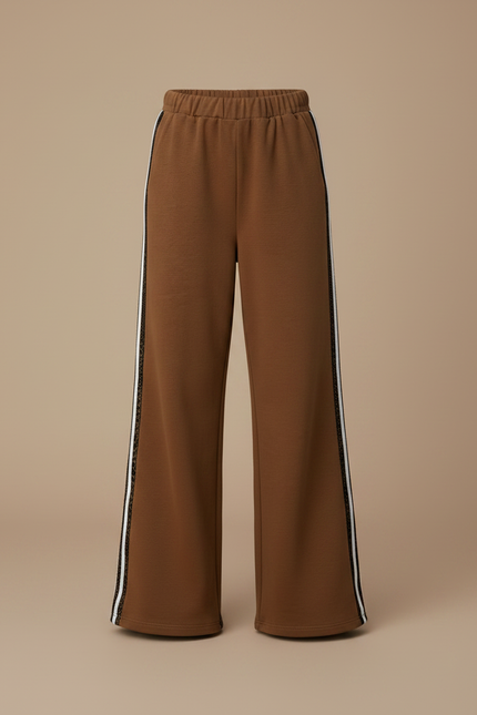 Pantalon Japonais Marron Ample Sport Leopard Fille - Molleton - vue 3