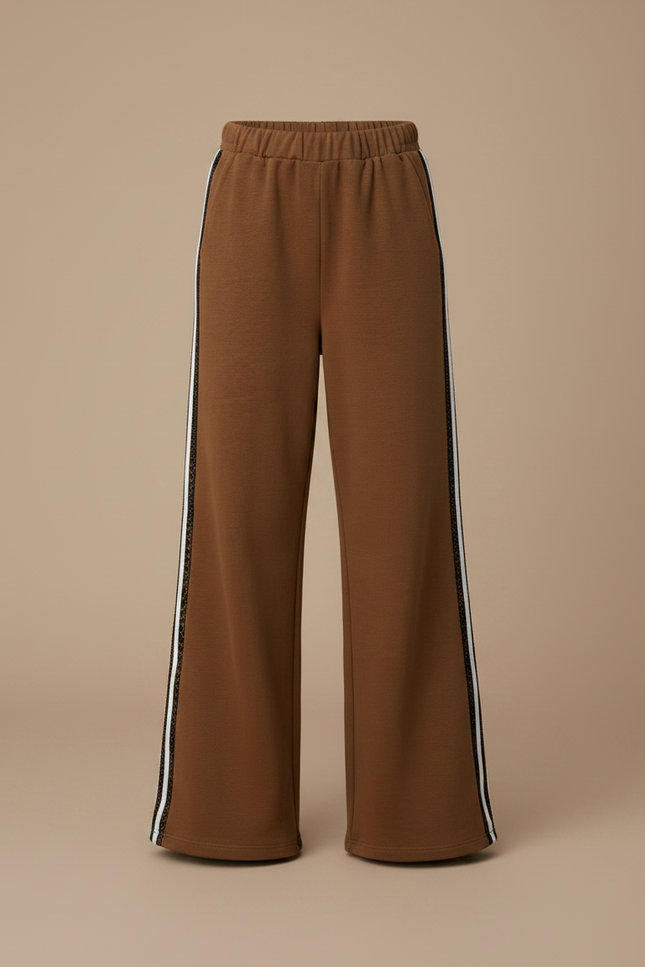 Pantalon Japonais Marron Ample Sport Leopard Fille - Molleton - vue 3