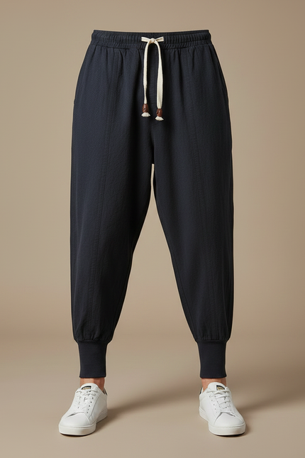 Pantalon Japonais Homme - Marine Coton - vue 3