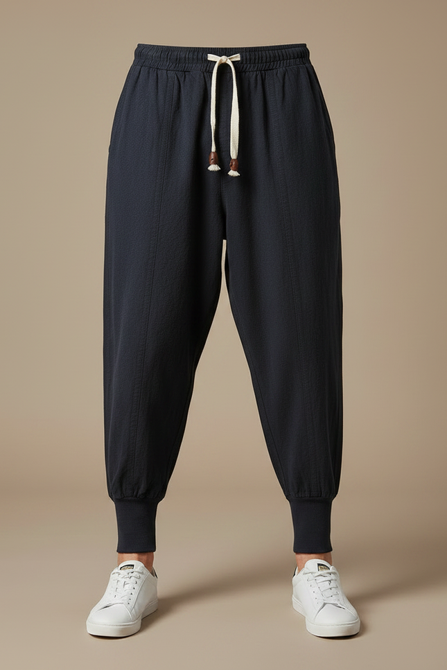 Pantalon Japonais Homme - Marine Coton - vue 3