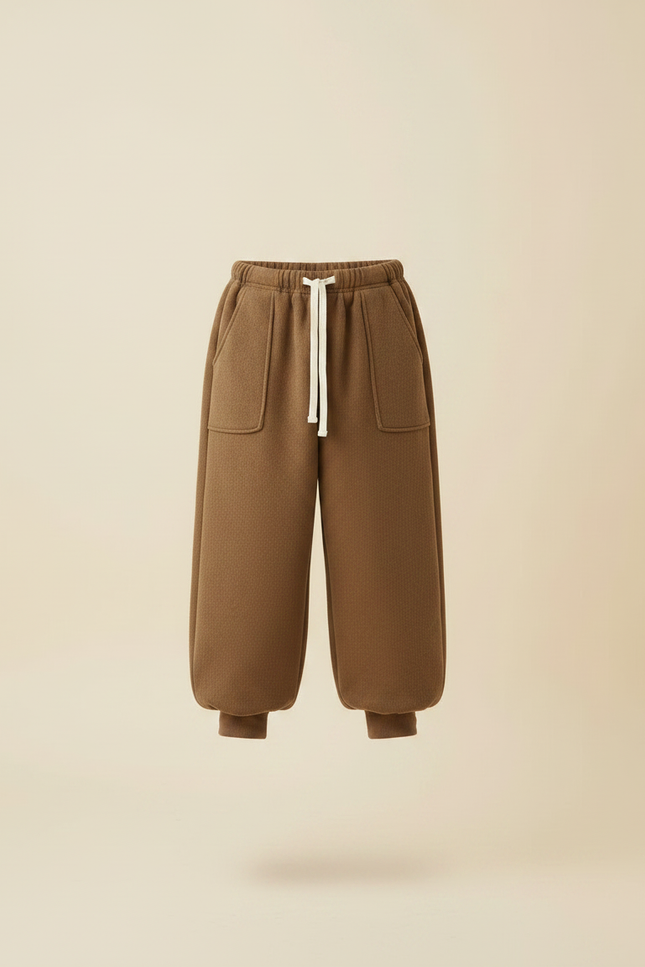 Pantalon Japonais Marron Velours Ample Casual Enfant - vue 3