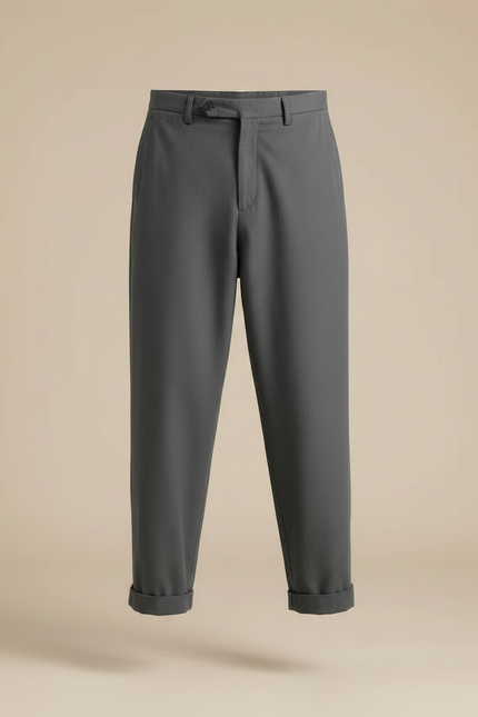 Pantalon Japonais Gris Anthracite Ample Décontracté Homme - Gabardine - vue 3