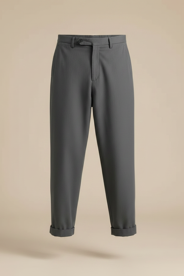 Pantalon Japonais Gris Anthracite Ample Décontracté Homme - Gabardine - vue 3