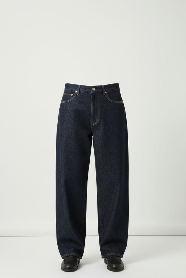 Pantalon Japonais Denim Ample Foncé Homme - Marine Jean - vue 3