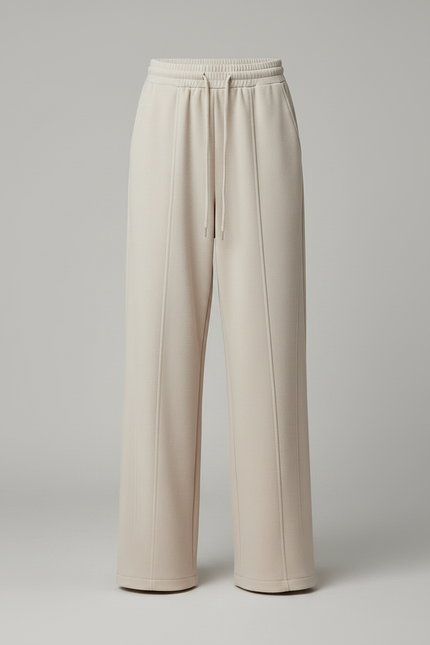 Pantalon Japonais Beige Ample Doux Confortable Décontracté - Molleton - vue 3