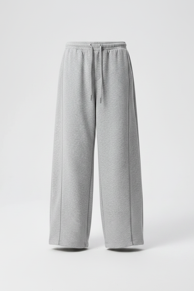 Pantalon Japonais Gris Ample Décontracté Enfant Coton - Molleton - vue 3