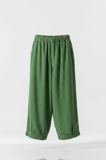 Pantalon Velours Japonais - Vert Cordé - vue 3