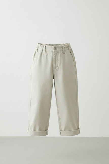 Pantalon Japonais Beige Ample Coton Décontracté Enfant - Toile - vue 3