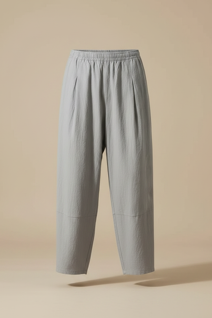 Pantalon Large Plissé Japonais - Gris Lin - vue 3