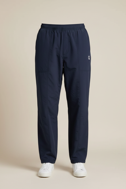 Pantalon Japonais Bleu Marine Droit Décontracté Léger - Polyester - vue 3