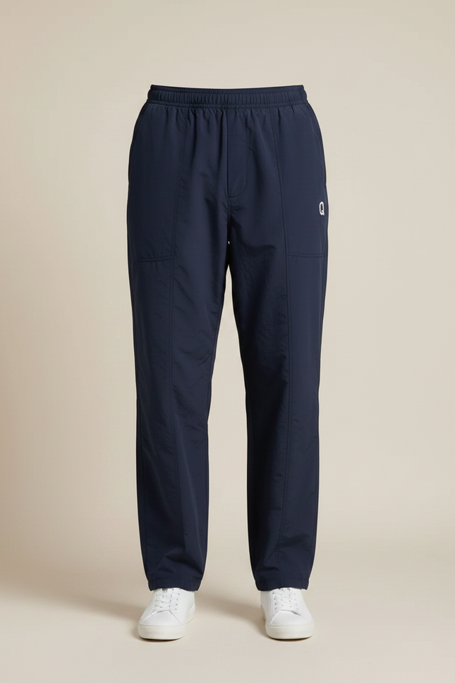 Pantalon Japonais Bleu Marine Droit Décontracté Léger - Polyester - vue 3