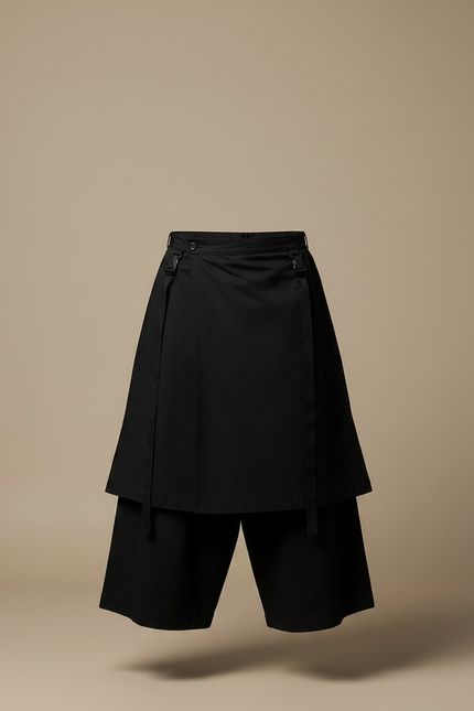 Pantalon Japonais Noir Ample Coton Gothique Streetwear - vue 3