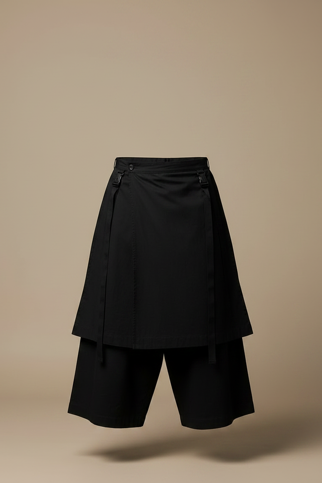 Pantalon Japonais Noir Ample Coton Gothique Streetwear - vue 3