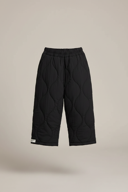 Pantalon Japonais Matelassé Noir Ample Confortable Enfant - Polyester - vue 3